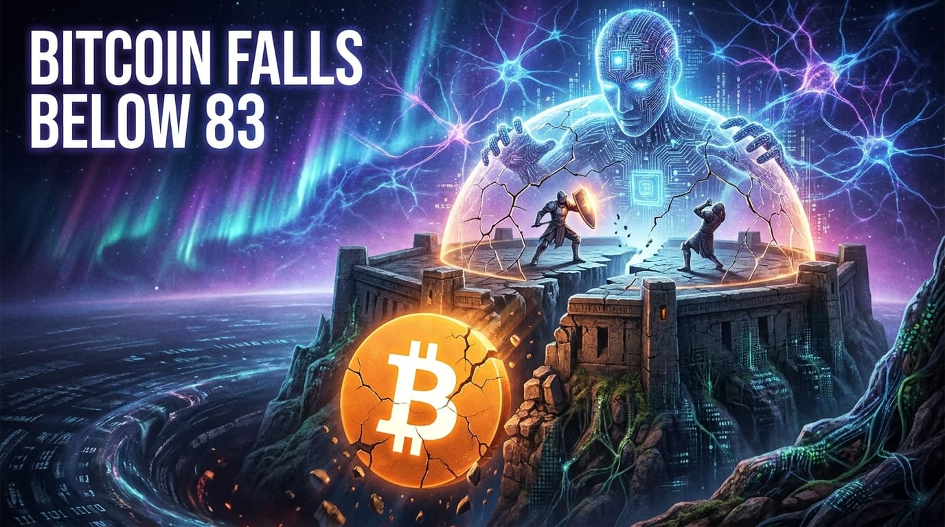 Bitcoin Falls Below $83,000 Amid AI Wallet Security Fears