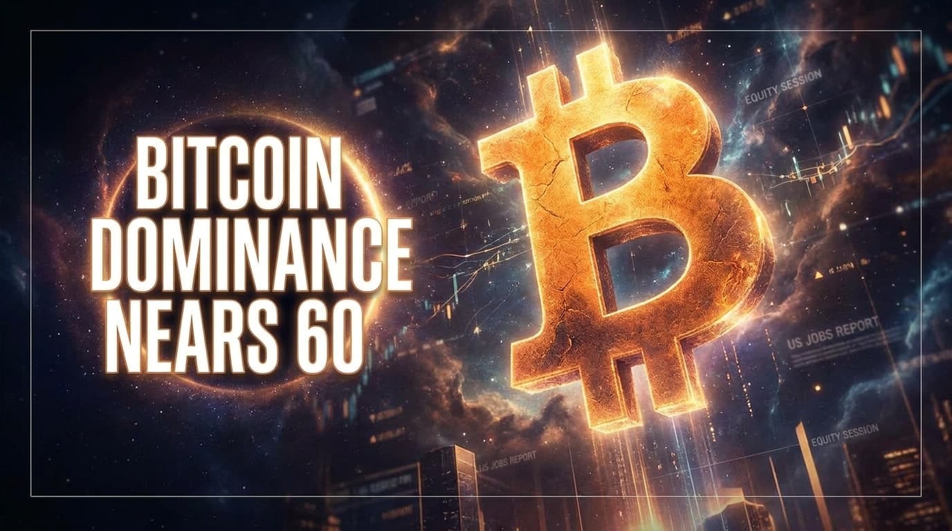 Bitcoin Dominance Nears 60% as Traders Await Jobs Data