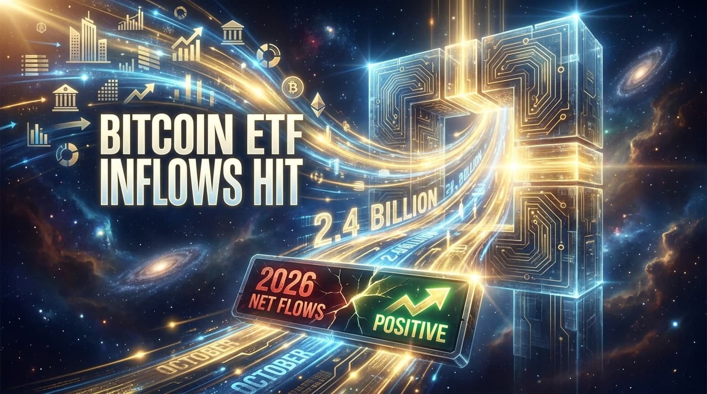 Bitcoin ETF Inflows Hit $2.4 Billion, Turn 2026 Positive