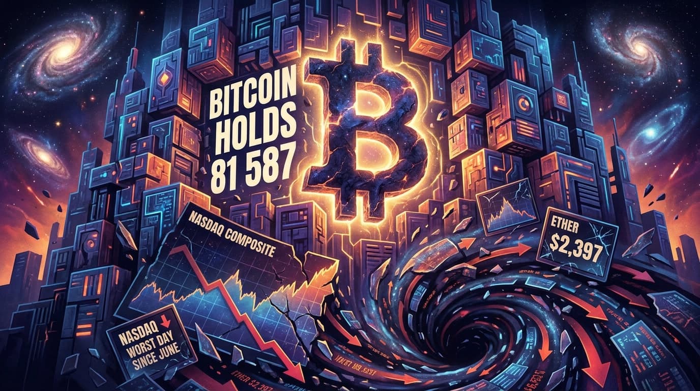 Bitcoin Holds $81,587 as Nasdaq Posts Worst Day Since June