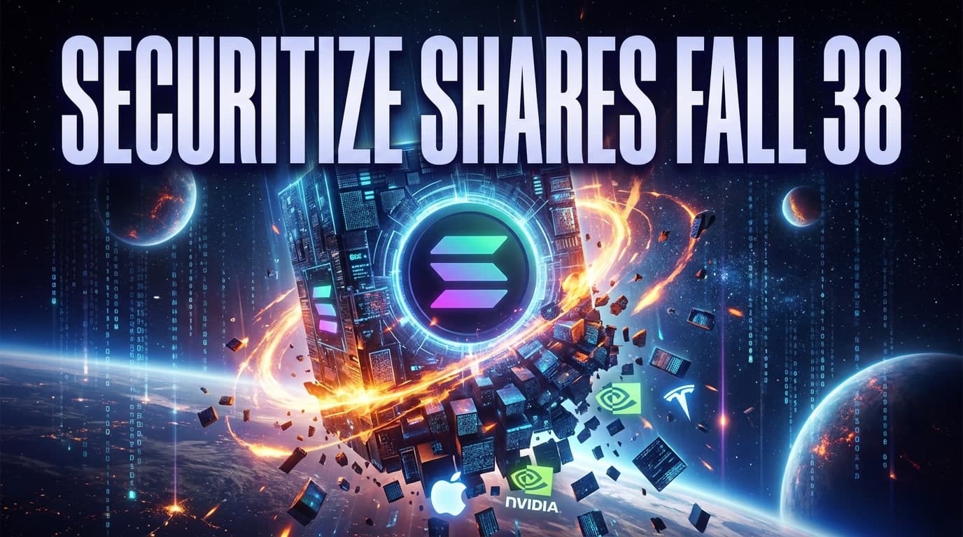 Securitize Shares Fall 38% After Solana Stock Tokens
