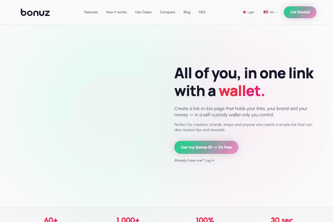 bonuz ID screenshot