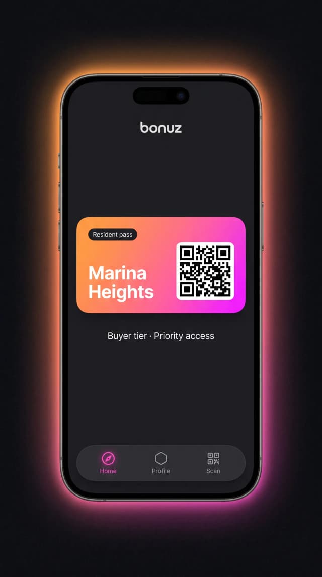 bonuz app mockup for Real Estate