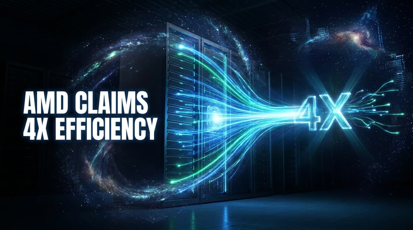 AMD Claims 4X Efficiency Gain for Rack-Scale AI Systems