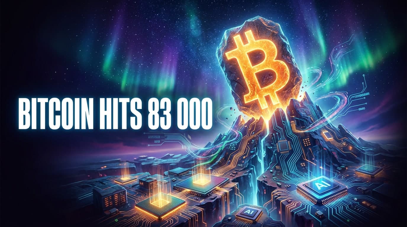 Bitcoin Hits $83,000 Then Slips as Chip Stocks Rebound