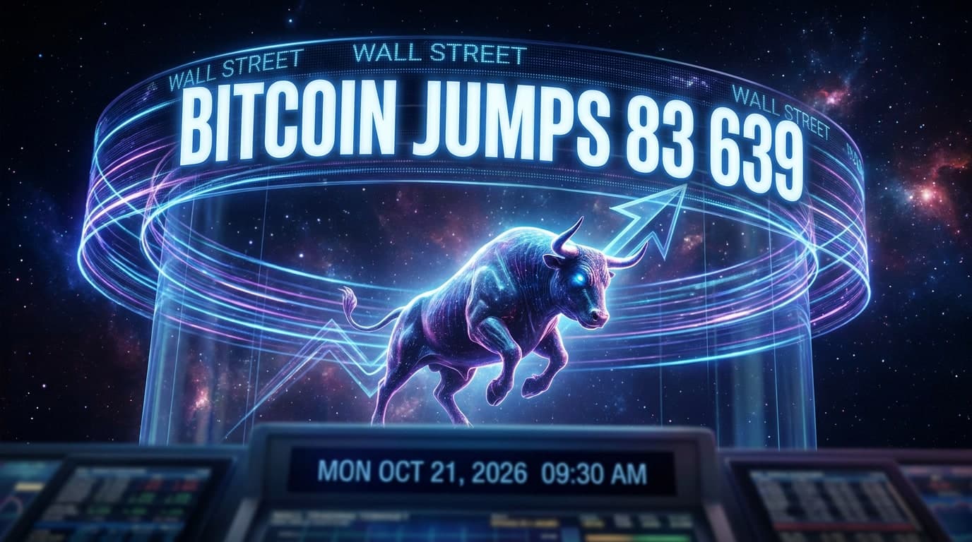 Bitcoin Jumps to $83,639 as Wall Street Opens Higher