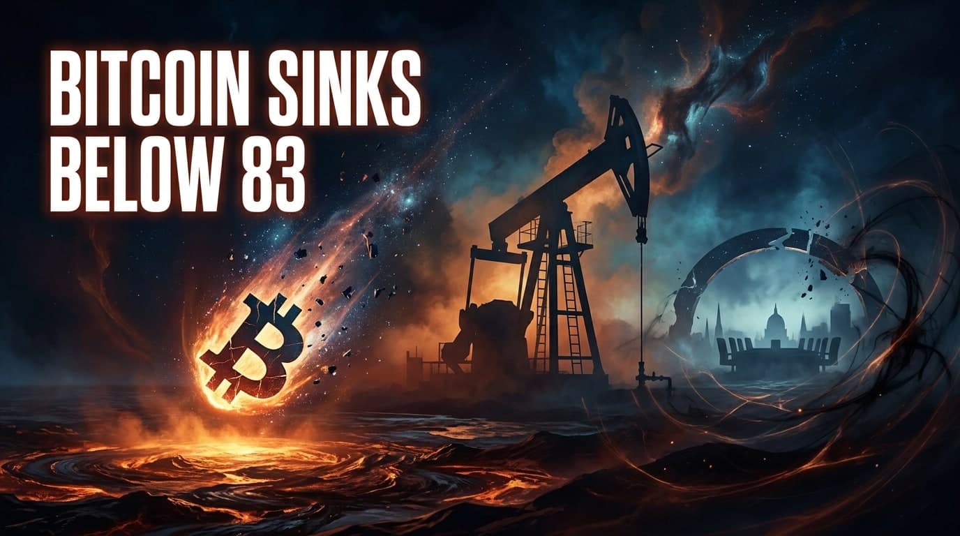 Bitcoin Sinks Below $83,000 as Iran Talks Stall, Oil Climbs