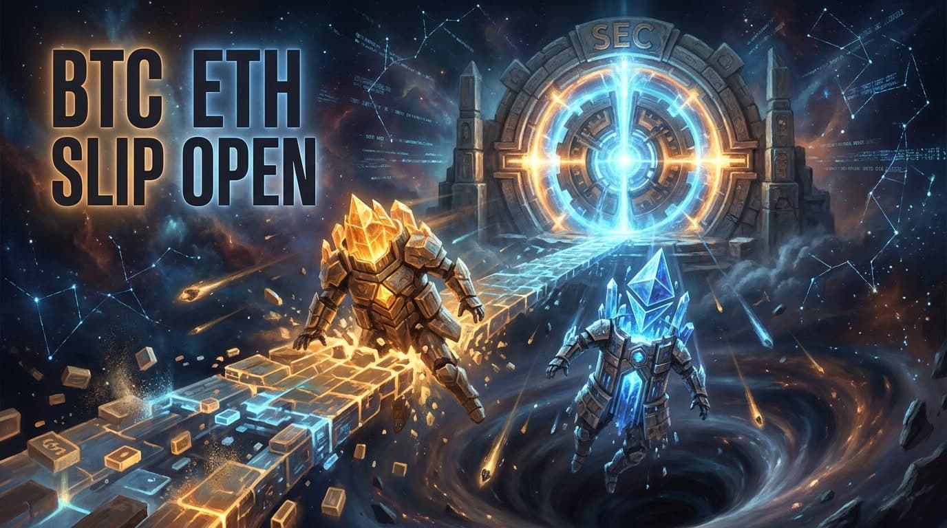 BTC, ETH Slip at Open as SEC Proposes Tokenization Rules