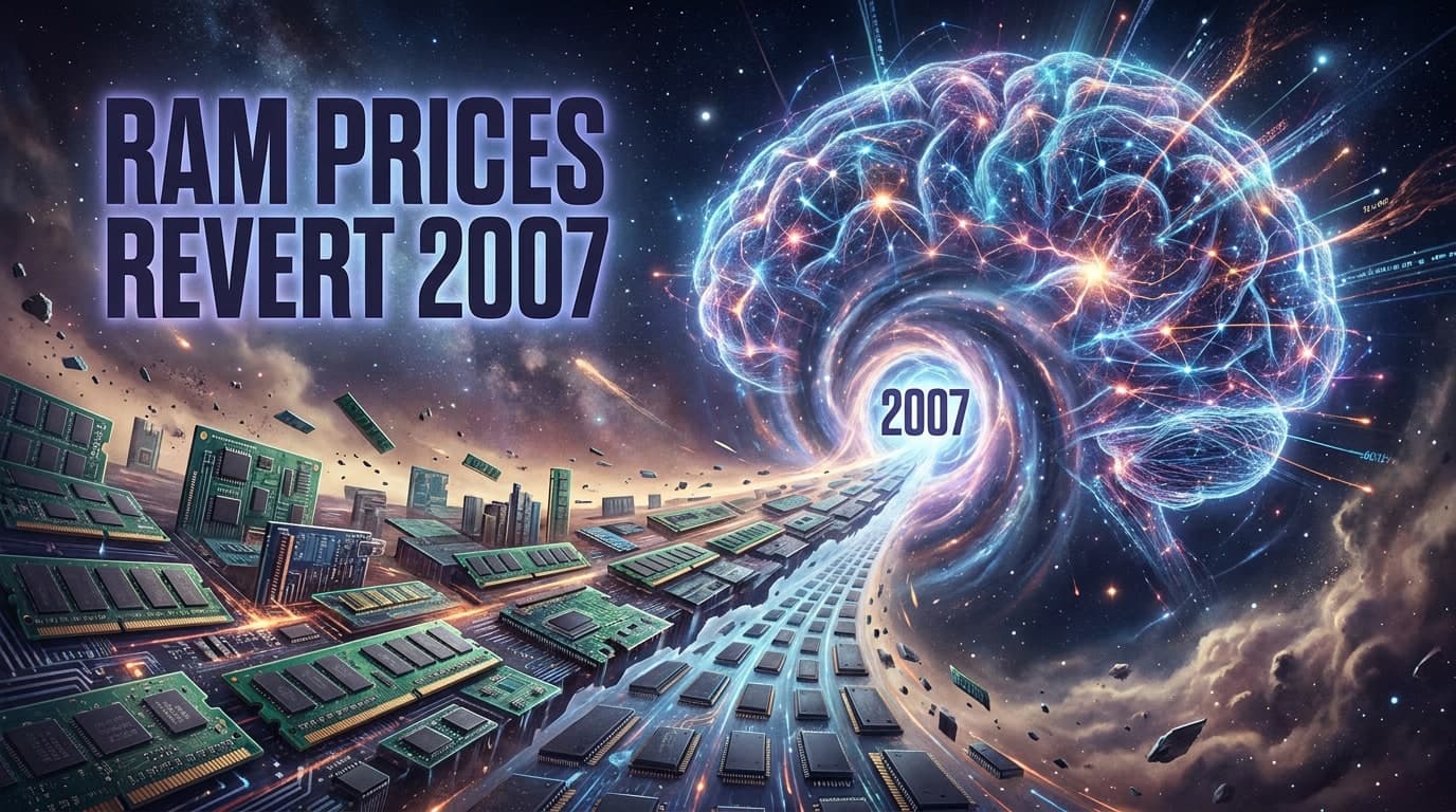 RAM Prices Revert to 2007 Levels as AI Demand Spikes