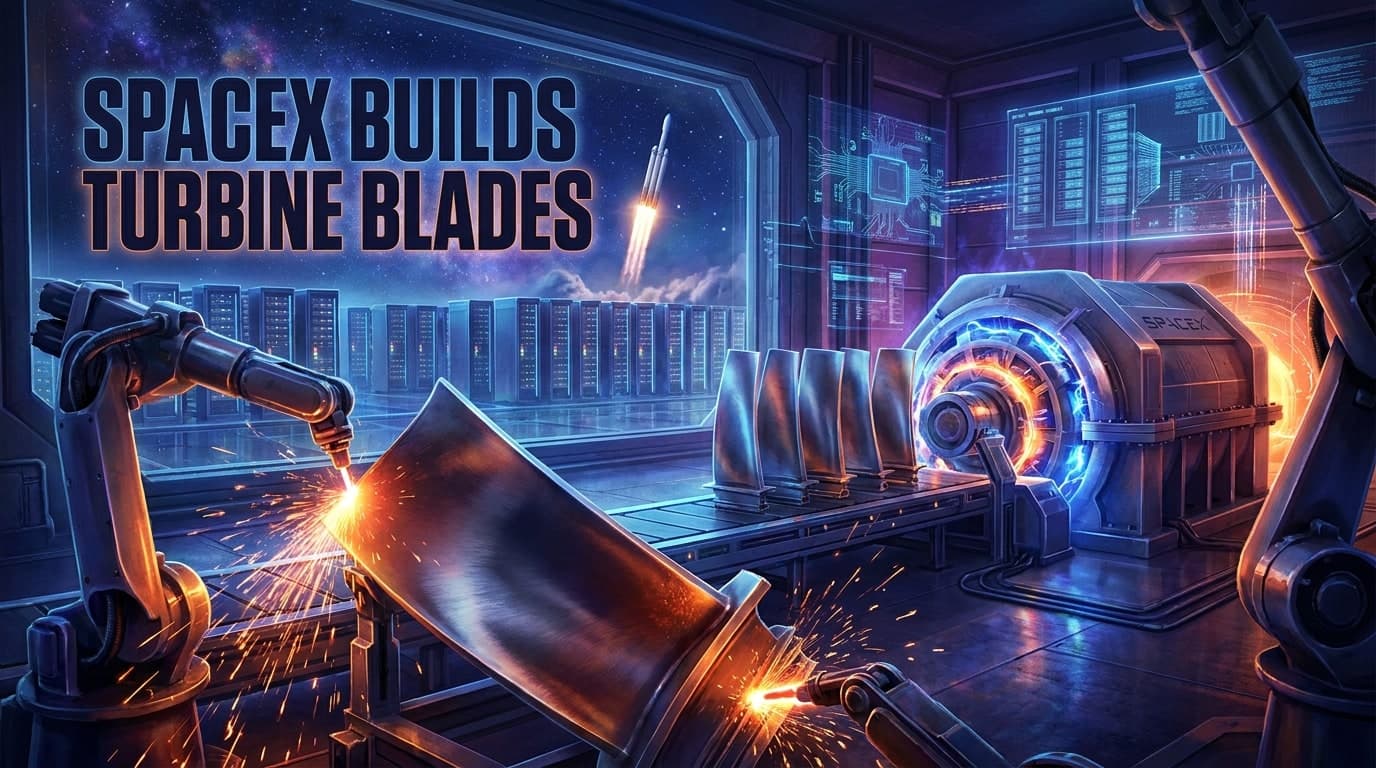 SpaceX Builds Turbine Blades In-House for AI Data Centers
