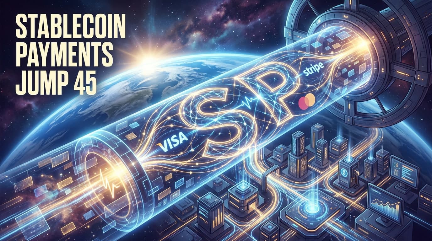 Stablecoin Payments Jump 45% as Visa, Mastercard Join In