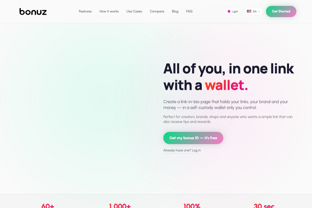 bonuz ID screenshot