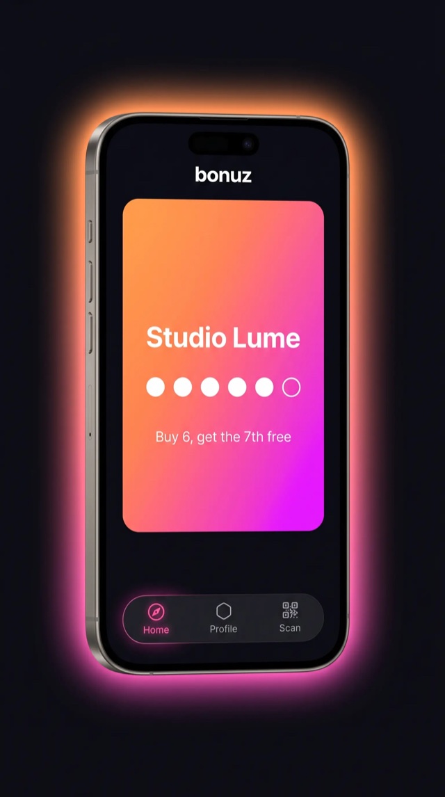 bonuz app mockup for Salons & Beauty